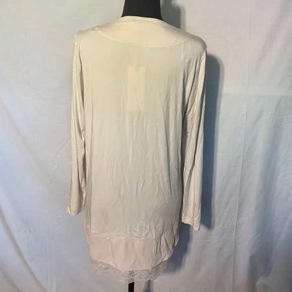 VDP Collection Maglia Rhinestone Embellished LongSleeve TunicDress Cream Size 6 - Picture 4 of 8